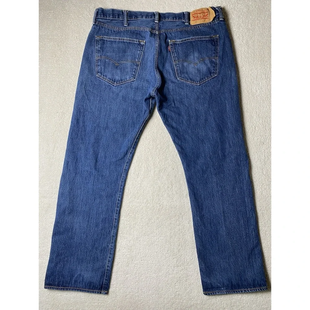Levi's 501 Original Fit Button Fly Jeans Men's 40x32 Measured 38x29 Dark Wash